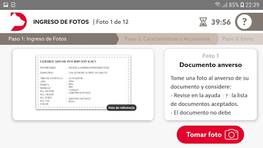 autoinspección FID Screen 2