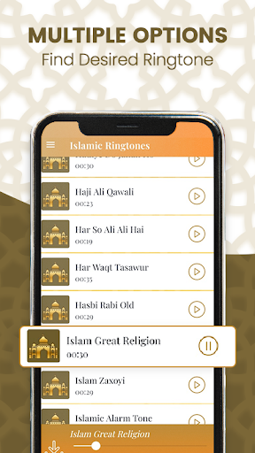 Android application Islamic Ringtones Muslim Tunes screenshort