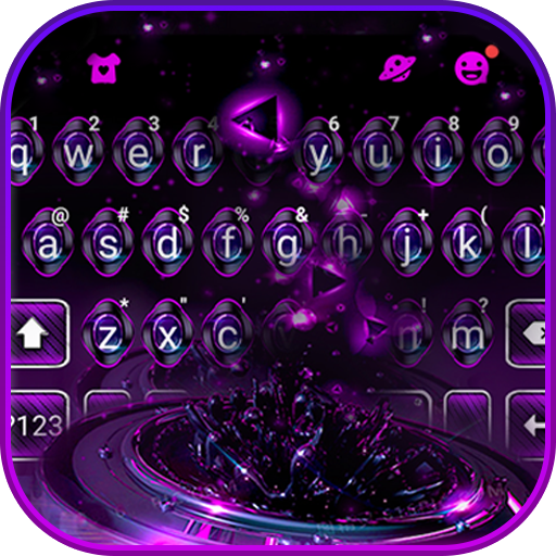 Black Neon Tech Keyboard Theme  Icon