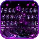 Cover Image of Download Black Neon Tech Keyboard Theme  APK