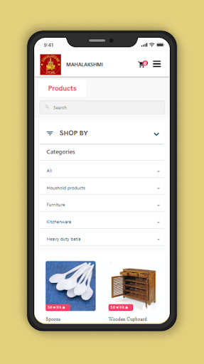 Android application Mahalakshmi Store screenshort
