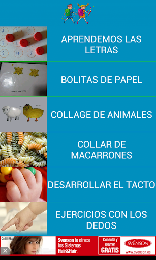 Android application Psicomotricidad y Manualidades screenshort