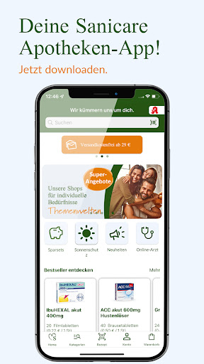 Android application Sanicare Apotheke & E-Rezept screenshort
