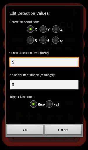Screenshot of Accelerometer Counter