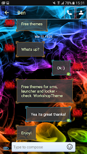 Color Smoke Theme GO SMS Pro For PC installation
