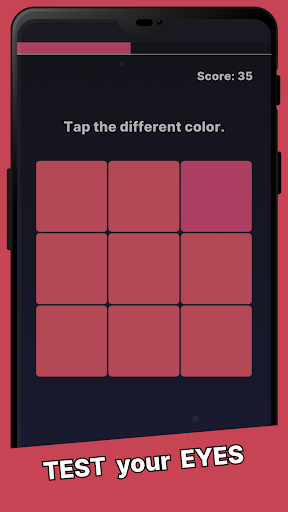 Android application Eye Test - Tap Different Tile screenshort