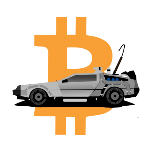 Back in time:Invest in Bitcoin logo
