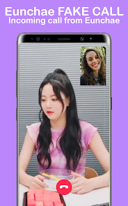Captura de Pantalla 3 Le Sserafim Eunchae Fake Call android