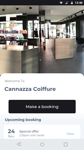 Android application Cannazza Coiffure screenshort