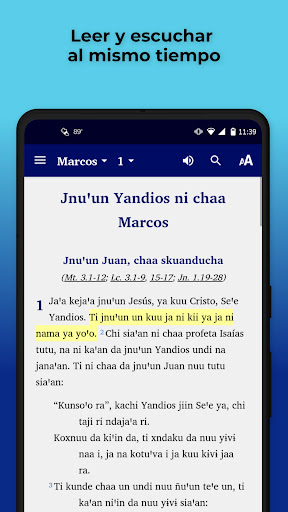 Android application Mixtec Yosondua Bible screenshort
