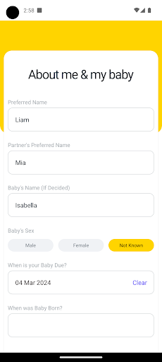 Android application Future Dads screenshort