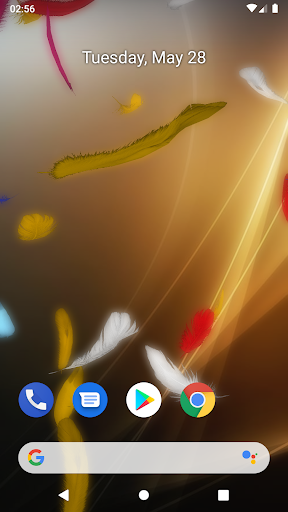 Android application Feathers 3D live wallpaper screenshort