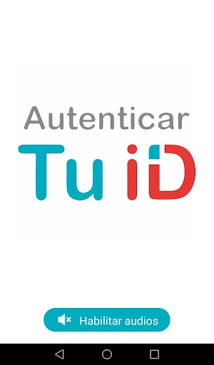 Android application Autenticar TuID screenshort