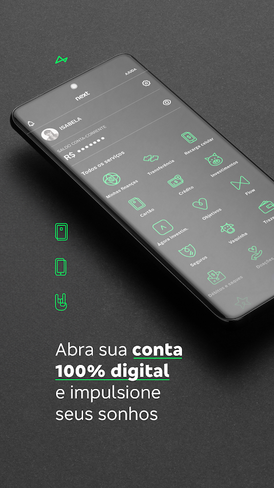 #1. next: Conta Digital e Cartão (Android) بواسطة: banco next