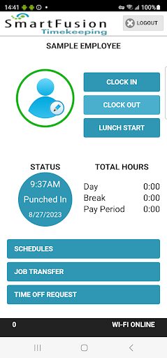 NextGen Timekeeping Screen 2
