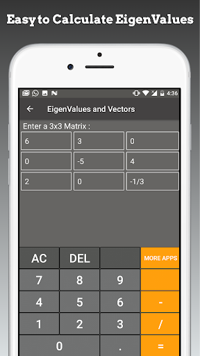 Screenshot of Matrix Operations Calculator