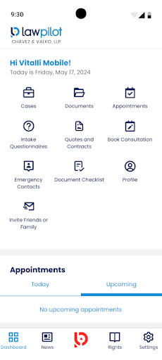 Android application Lawpilot screenshort