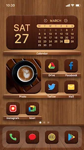 Wow Aesthetic Wood Icon Pack