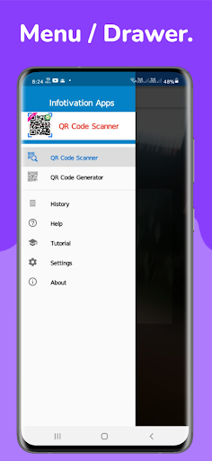 Android application QR Code Scanner and Generator screenshort