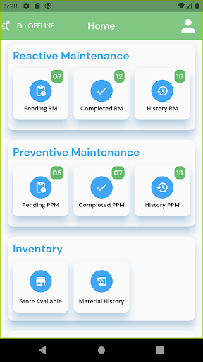 EmiratesNFM Technician App Screen 2