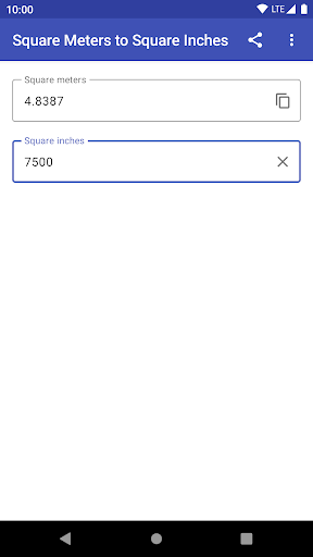 Square Meters to Square Inches