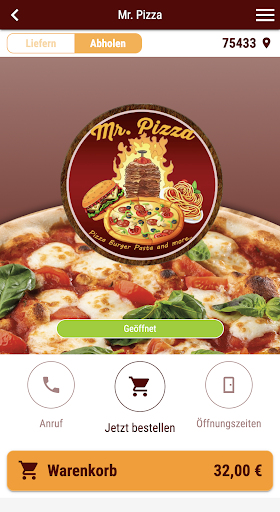 Android application Mr. Pizza screenshort