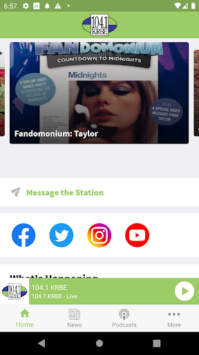Android application 104.1 KRBE screenshort