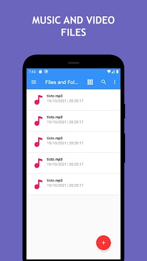 Screenshot of Files and Folders Manager