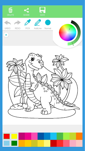 Cute Dinosaurs Coloring Book Screen 3