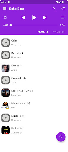 Android application Echo Ears Music Player screenshort