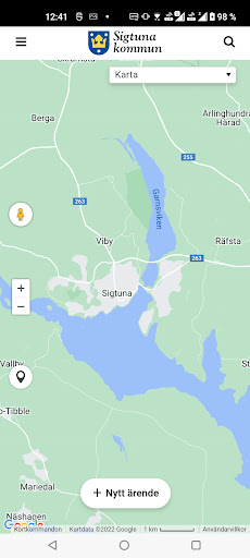 Android application Felanmälan Sigtuna kommun screenshort