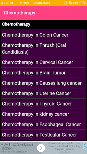 Information on Chemotherapy Screen 2