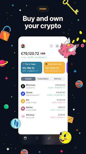 Screenshot of Status: Ethereum Crypto Wallet