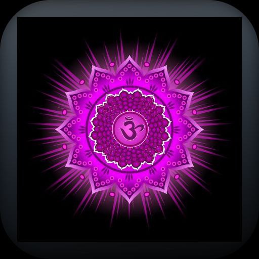 Om Crown Chakra healing logo