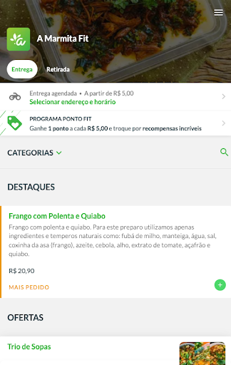Android application A Marmita Fit screenshort