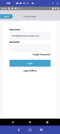 RSTAR Affinity Field App Screen 2