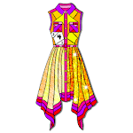 Cover Image of ダウンロード 女の子のドレスの色番号：ペイント、キラキラブック  APK