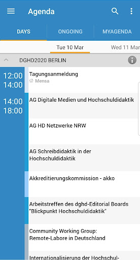 Android application dghd2020 Berlin screenshort