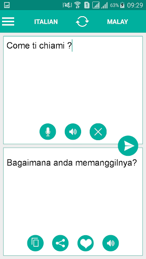 Android application Italian Malay Translator screenshort