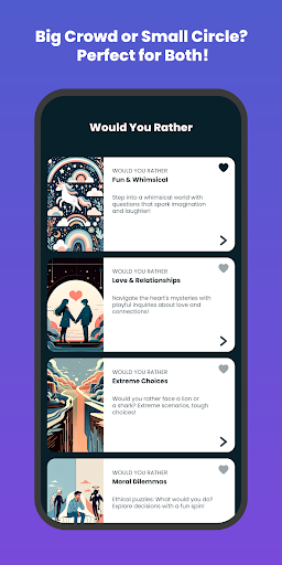Android application Icebreakers Party & Group Game screenshort