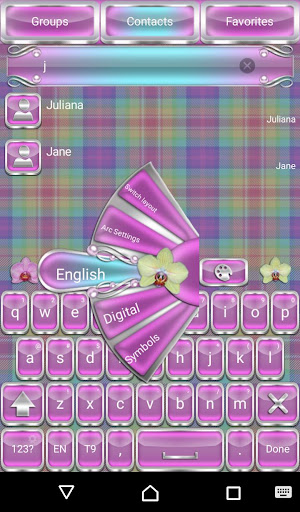 Android application Tender Orchids Go Keyboard the screenshort
