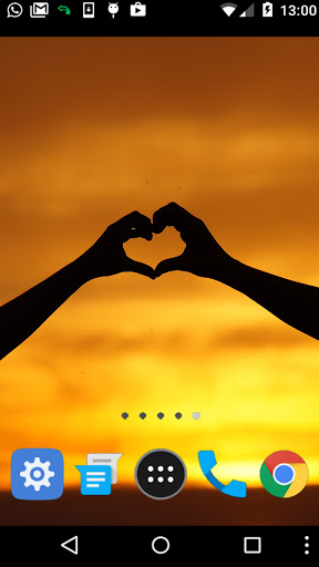 Android application heart shape wallpaper screenshort