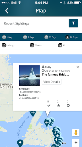 Iceberg Alley - Sightings Screen 2