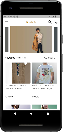 Android application BostonStore screenshort
