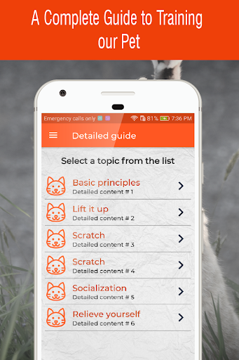 cat training guide app Screen 2