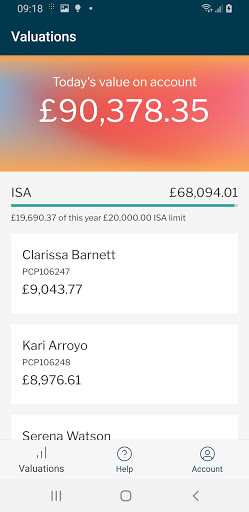 Android application MyInvestments screenshort