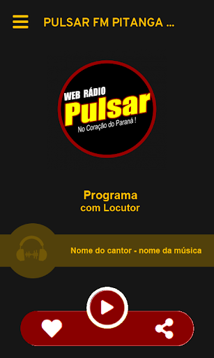 Android application PULSAR FM PITANGA PARANÁ screenshort