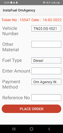 Android application InstaFuel OmAgency screenshort