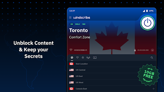 Windscribe VPN MOD APK (Pro Unlocked) 11