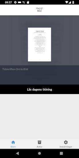 Android application Tidskriften Ord&Bild screenshort